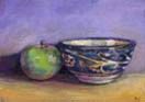 Green apple, Blue Bowl