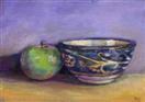 Green apple, Blue Bowl