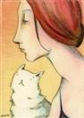 Red Hair and White Cat