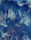 At the buttom of the ocean, encaustic art 7x9cm