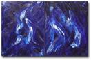'Indigo Travertine' - Textured oil on canvas by AJ LaGasse