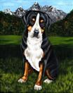 Scenic Splendor - Greater Swiss Mountain Dog Painting