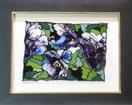 'First Spring Pansies' (painting on glass)