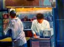 ANNE MCNALLY 'SOUS CHEFS' 30 x 40 oil on linen