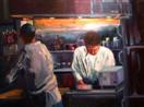 ANNE MCNALLY 'SOUS CHEFS 2' 30 x 40 oil on linen