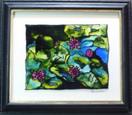 Hawaiian Water Lilies, painting on glass