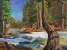 Oil Painting of River
