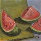 Original Oil Painting of Watermelon