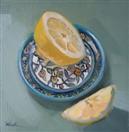 Lemons on a Painted Dish