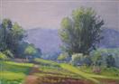 Trapp Lodge Garden in the Afternoon (click here to bid on this painting)