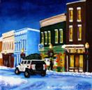 Bringing Home the Tree - Winter Cityscape