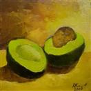 'Avacado II' 6' x 6' Oil on Hardboard by Robert Kimball