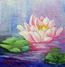 Water Lily miniature oil painting