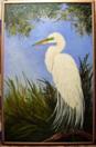 Snowy Egret oil painting