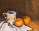 Original Oil Painting of Oranges and Pitcher