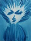 Blueflamed Kid, oil on canvas panel 18x24cm