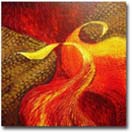 'Moondance II' - 24x24 inches - Textured oil on canvas