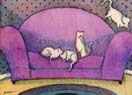 4 Cats on the Sofa