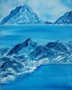 Polar Seascape, SOLD oil on canvas panel, 24x30cm