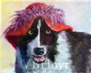 OUR MISS BROOKE, dog Border Collie oil painting