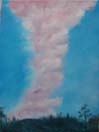 Redish Cloud, oils on canvas panel 18x24cm