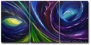 'Alluring Worlds II' - Abstract art on canvas