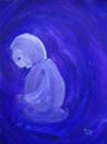 Praying, acrylics on canvas panel 18x24cm