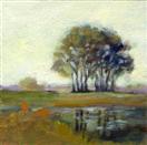 Little Landscape #1, custom-framed