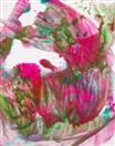 Romance Gone Wild, encaustic art 7x9cm