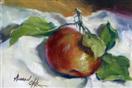 'Empire Apple At Rest,'  5 x 7, oil on canvas on board
