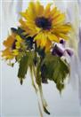 'Sunflower Study' oil on canvas, 10 x 8