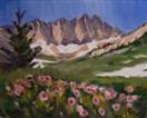 Original Oil painting of More Mountains and Wildflowers