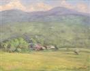 Stowe from Percy Farm (click here to bid on this painting)