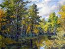 'Hidden Pond on Bull Frog Hollow Road, Wells, VT' oil on canvas, 12 x 16