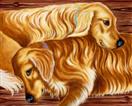 Devoted Companions - Golden Retriever Dog Art