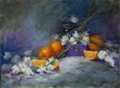 'Oranges and a purple box'