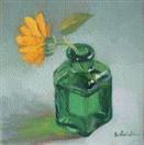 Pocket Painting - Sunflower and Green Bottle