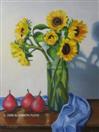 Sunflowers and Pears Still Life Painting