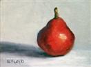 Red Pear Still Life Painting