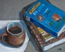 Original Still Life of Books and Cup