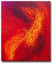 'Mosaic Feline' - 24x30 inches - Textured Oil on canvas