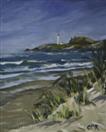 Original Oil Painting of Yaquina Head Lighthouse