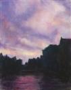 Venice at Dusk, pastel painting, featured in Daily Painters ad, May 2009 American Art Collector