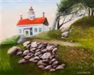 Battery Point in Crescent City, CA Painting - Daily Painter - Original Oil and Acrylic Art - Paintin