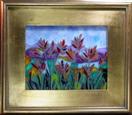 'Indian Paintbrush: Poppy of the Plains' by Karla Nolan, framed painting on glass