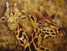 Camouflage Giraffe  by Barbara Haviland oil painting