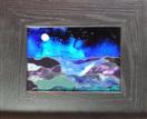 'Silver Moon' by Karla Nolan, framed glass painting