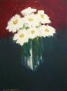 White Daisies In A Glass Vase