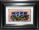 'Lilac Window Box in Santa Fe' by Karla Nolan, framed glass painting