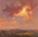 Warm Sunset oil daily painting by BECKY JOY